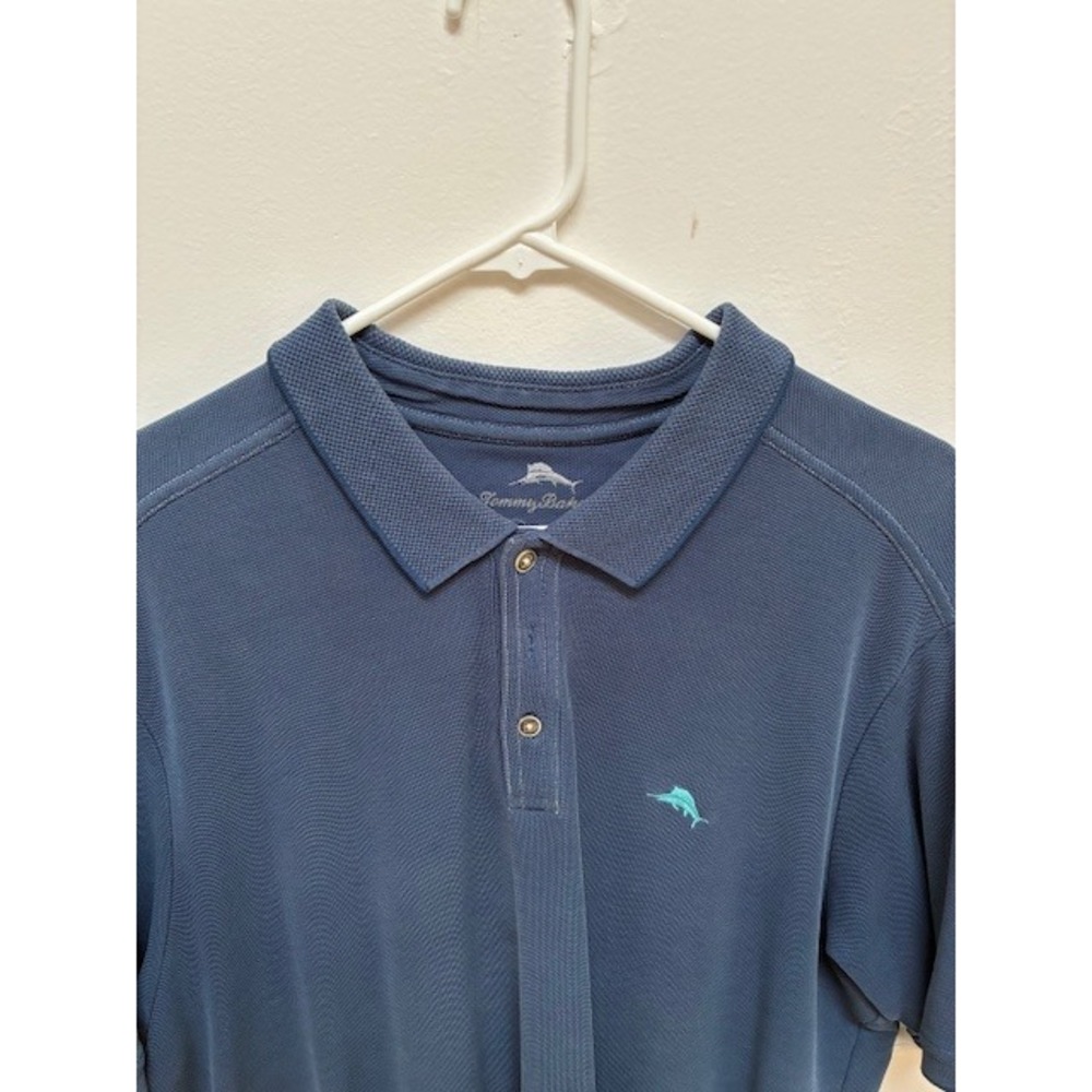 Tommy Bahama Emfielder Polo Shirt Mens XL Navy Blue Supima Cotton Marlin Logo - Picture 3 of 8